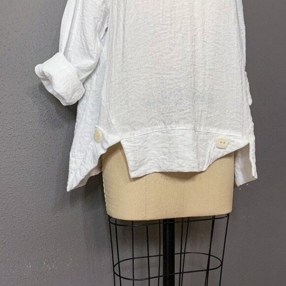 NICHE by Nilgun Derman Rolled Sleeve Lagenlook Top Medium - Picture 3 of 8